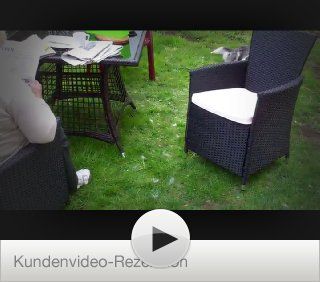 Bequeme Sthle aus Polyrattan Gartenmbel 2er Set inkl. Sitzkissen verschiedene Farben: Küche & Haushalt