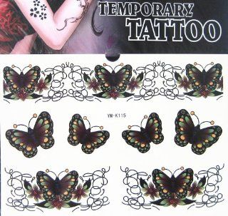 Yimei Tattoo fr Kinder, Jugend, Mdchen, weiblich Wasserdichte Tattoo (Cute Insekten, Bunte Schmetterlinge) mit One Piece MicroDeal Trademark Reinigungstuch Pro Bestellung: Parfümerie & Kosmetik