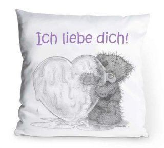 "Lasermax Valentinstag Fotokissen Kissen Kuschelkissen Teddy Br Ich liebe dich"   35 x 35 cm: Bürobedarf & Schreibwaren