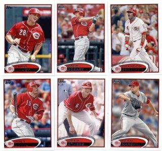 2012 Topps Cincinnati Reds MLB Team Set (Series 1 & 2) 21 Cards   Includes Mesoraco Rookie, Votto, Stubbs, Madson, Heisey, Cozart, Marshall, Leake, Rolen, Chapman, Bruce & more!: Sports Collectibles