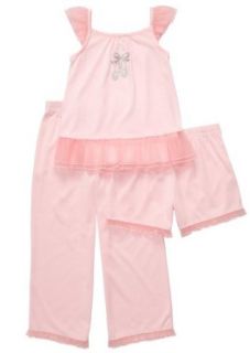 Carter's Girls Pink Ballet 3 piece Jersey Pajama Set (2T 14): Clothing