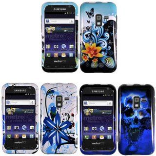 iFase Brand Samsung Galaxy Attain 4G R920 Combo Yellow Lily Protective Case Faceplate Cover + Blue Skull Protective Case Faceplate Cover + Blue Splash Protective Case Faceplate Cover for Samsung Galaxy Attain 4G R920 Cell Phones & Accessories