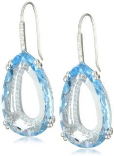 Suzanne Kalan "Vitrine" Blue Topaz Earrings: Jewelry