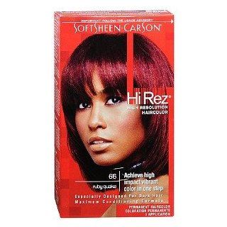 Soft Sheen Carson Hi Rez High Resolution Hair Color   #66 Ruby Quake (Pack of 3) : Chemical Hair Dyes : Beauty