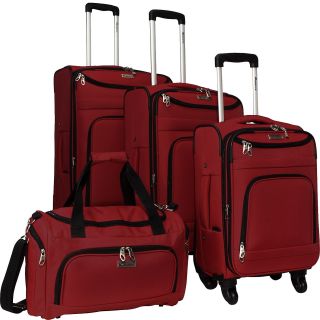 McBrine Luggage 4 Piece Swivel Luggage Set