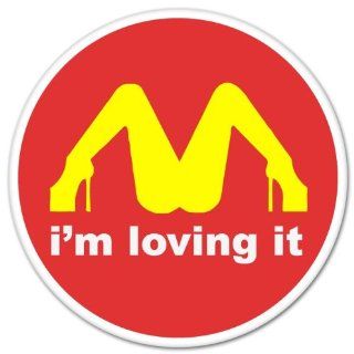 I'M Loving It McDonald's Funny car bumper sticker window decal 4" x 4": Automotive