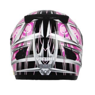 Vega V Tune Orbit Graphic Full Face Bluetooth Helmet (Pink, Medium): Automotive