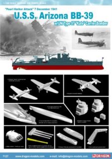 Dragon Models 1/700 U.S.S. Arizona BB 39 with IJN Type 97 "Kate" Carrier Bomber, Pearl Harbor Attack 1941: Toys & Games