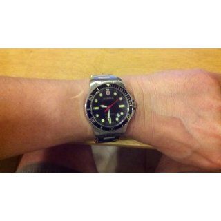 Wenger Men's 72326 Battalion III Diver Black Dial Steel Bracelet Watch: Wenger: Watches