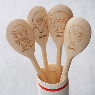personalised wooden spoon by auntie mims