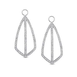 Diamond Fashion Earring Charms in 14k White Gold: Jewelry