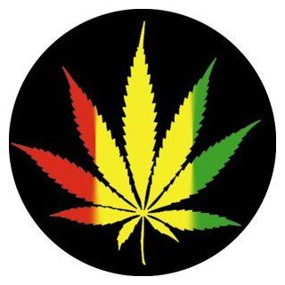 Reggae & Rasta   Weed Indeed!!   Colored Leaf    Button: Everything Else