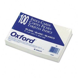 Plain Index Cards, 4 x 6, White, 100 Cards/Pack (ESS40) Category: Index Cards and Index Card Boxes : Office Products