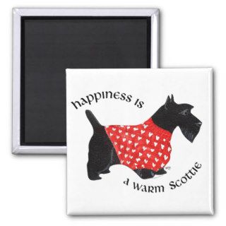 Happiness is a Warm Scottie Magnets
