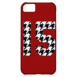 Fantastic Fifteen Houndstooth Print iPhone 5C Covers