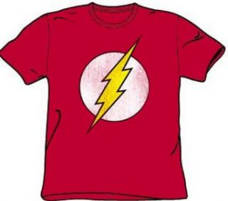 DC Comics The Flash Lightening Bolt Faded Logo Red T Shirt Tee (XXX Large) Clothing