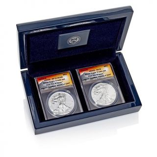 2013 RP70 and EU70 ANACS First Day of Issue Limited Edition of 2547 Silver Eagl