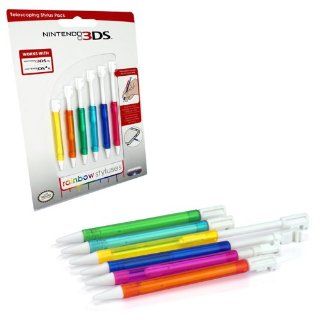 Telescoping Stylus Pack for Nintendo 3DS XL SDi XL Rainbow Color: Video Games