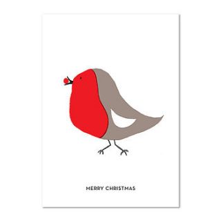 robin christmas card by spann & willis