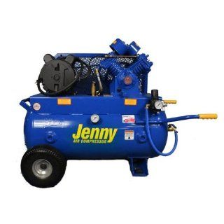 Jenny G3A 30 Single Stage Horizontal Corded Electric Powered Stationary Tank Mounted Air Compressor with G Pump, 30 Gallon Tank, 1 Phase, 3 HP, 230V: Industrial & Scientific