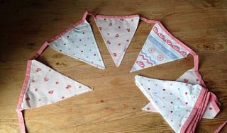 pink girly bunting by the hiding place