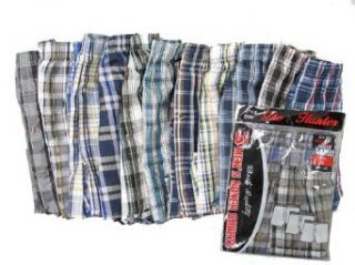 Men's 12 pack Plaid Woven Boxer Shorts with Front Button at  Mens Clothing store: Boxers For Men
