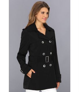 Calvin Klein Belted Trench Coat w/ Removable Hood CW442840 Black