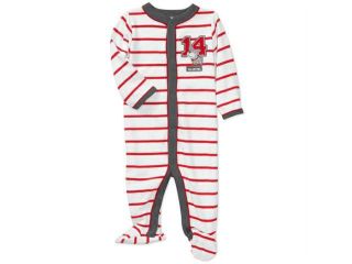 Carters Infant Boys Valentines Day Sleeper Red Stripes & Puppy Dog Baby Pajamas