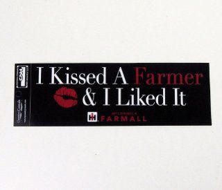 `I Kissed A Farmer and I liked it` Farmall Bumper Sticker: Toys & Games
