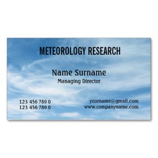 Meteorologist cloud nephology PERSONALIZE Business Card Templates