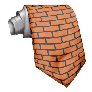8 Bit Retro Brick, Orange Neck Tie