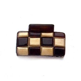 Caravan Gold Painting On Tortoise Shell Makes Up This Checker Board Hair Claw  Beauty