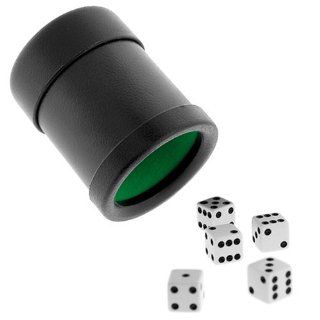 Dice Cup   Leather Looking Vinyl   Felt Lined Interior: Home Improvement