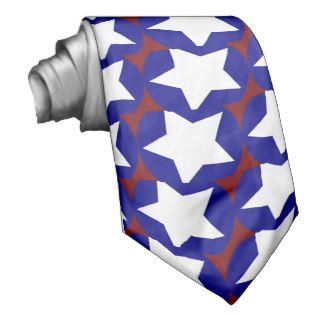 patriotic USA star pattern Necktie