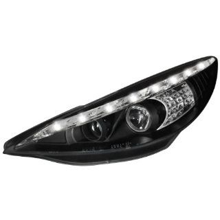 Dectane SWP09GXBL DAYLINE Scheinwerfer Peugeot 207 06+ TFL Optik black: Auto