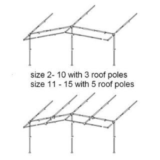 GC 28mm Alu Vorzeltgestnge 235 270cm Tiefe Gr.2 15 (680 1030cm) , Grenauswahl (Umlaufma):Gr. 11 bis 15 (905 1030cm): Sport & Freizeit