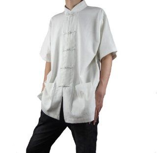 100% Baumwolle Wei&#223 Kung Fu Kampfkunst Tai Chi Hemd Bekleidung XS XL oder Von Ma&#223schneider: Bekleidung