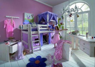Spielbett, Hochbett, Kinderbett, Kinderzimmer, Kindermbel "Elfe" massiv: Küche & Haushalt