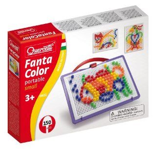 Quercetti 0922   Mosaik Steckspiel FantaColor inklusiv 150 Stecker, 10 mm, farbig sortiert: Spielzeug