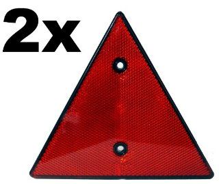 Rote Dreieck Rckstrahler x2   Reflektor   2 Stck   Kostenloser Versand!: Auto