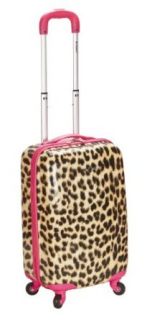 Rockland Luggage 20 Inch Carry On Skin, Pink Leopard, Medium: Clothing