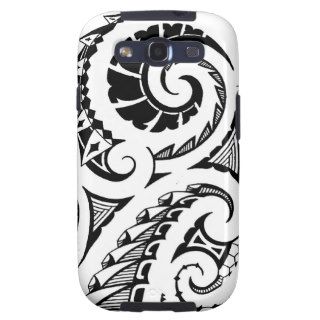 Black & white tattoo design in Maori style art Samsung Galaxy SIII Covers
