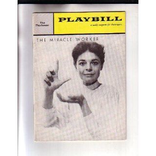 The Miracle Worker  NYC Broadway Playbill 1959  Playhouse Theatre  Anne Bancroft Patricia Neal Patty Duke William Gibson Books