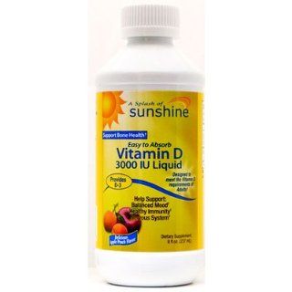 Windmill Health Products Sunshine Vitamin D Apple Peach    3000 IU   8 fl oz: Health & Personal Care