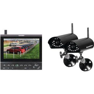Securityman DIGILCDDVR2 4 Channel Wireless Security System with 7 Inch LCD/SD DVR and 2 Cameras with Night Vision and Audio (Black) : Complete Surveillance Systems : Camera & Photo