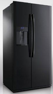 Samsung RSG257 24 Cubic Foot Side by Side Refrigerator with 2 Doors and Integrated Water & Ice, Black Pearl: Home Improvement