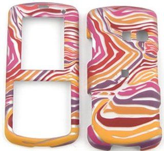 LG Banter UX265 AT&T Red/Orange/Purple Zebra Print Hard Case/Cover/Faceplate/Snap On/Housing/Protector: Cell Phones & Accessories