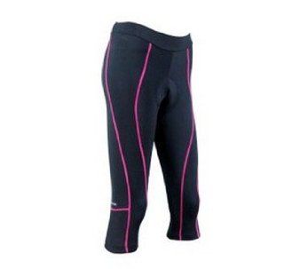 Womens Coolmax Material Cycling 3/4 Shorts Pink Trace  Cycling Compression Shorts  Sports & Outdoors