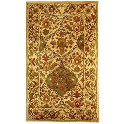 Handmade Tabriz Beige/ Olive Wool Rug (3 X 5)