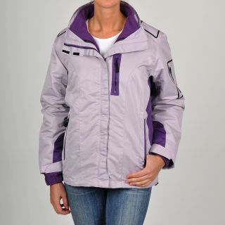 Excelled R o Womens 3 in 1 Water resistant Hooded Jacket Purple Size S (4 : 6)